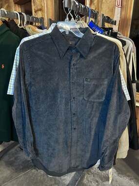 Tasso Elba Men's Classic Corduroy Button-Down Shirt in Eclipse
